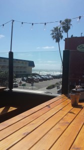 View of PB drive beach from the California Kitchen and Beer Garden