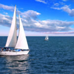 Sailboats at sea