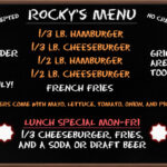 rocky menu
